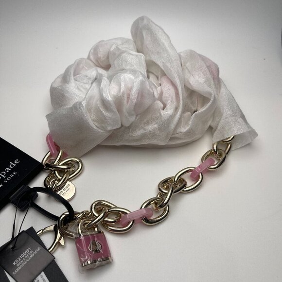 Kate Spade Lock & Spade Chain Link Belt, L/XL - NWT - Picture 3 of 7